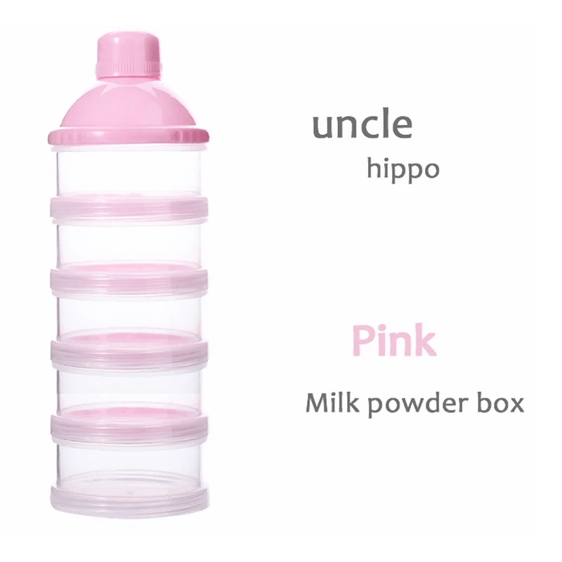 5 Layer Pink 3 4 5 слойный сетчатый портативный молочный порошок формула диспенсер пищевой контейнер для хранения миска для кормления малышей для малышей - Цвет: 5 Layer Pink