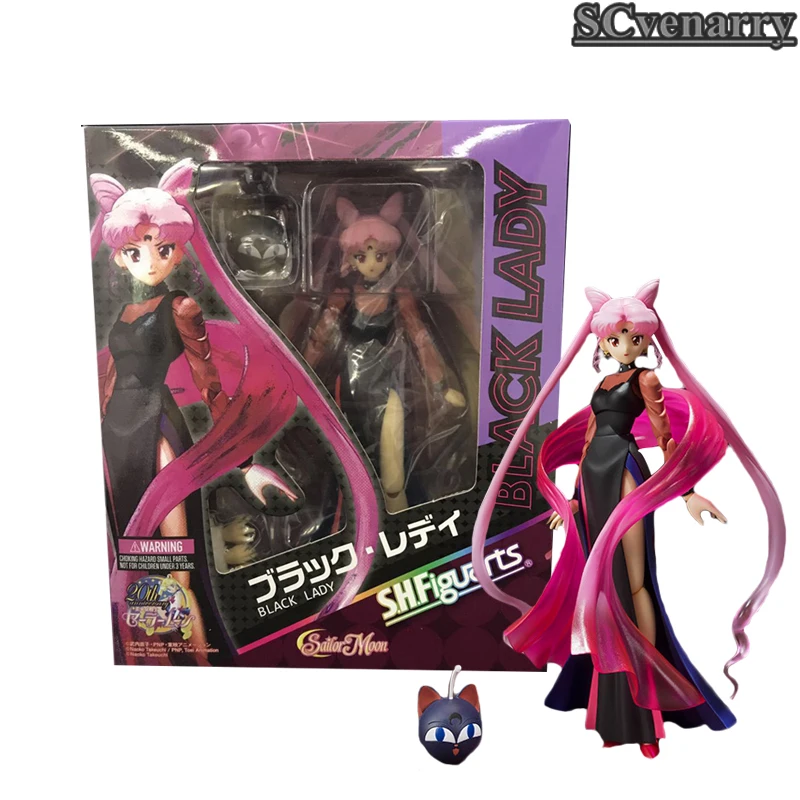 СВЧ S. H. аниме Figuarts Сейлор Мун Черный Леди 20th юбилей ПВХ фигурки героев подвижная