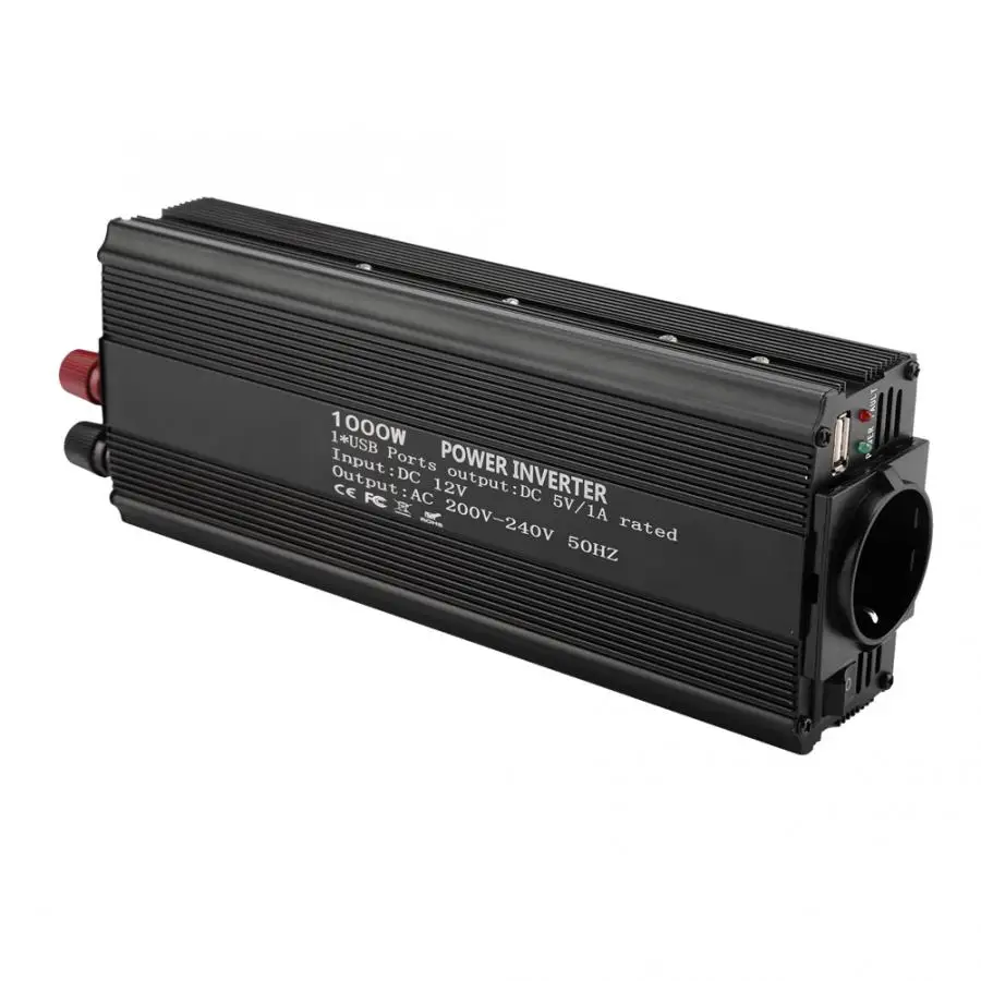 Немодулированной синусоидальной волновой инвертирующий усилитель 12 V преобразователь 220V 1000W Мощность инвертор с Панели солнечные
