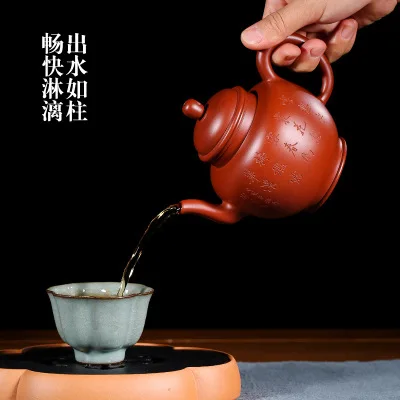 410cc аутентичный китайский чайник для заварки чая Dahongpao горшок Zisha известная ручная работа Дворцовая лампа чайный горшок чайный набор кунг-фу