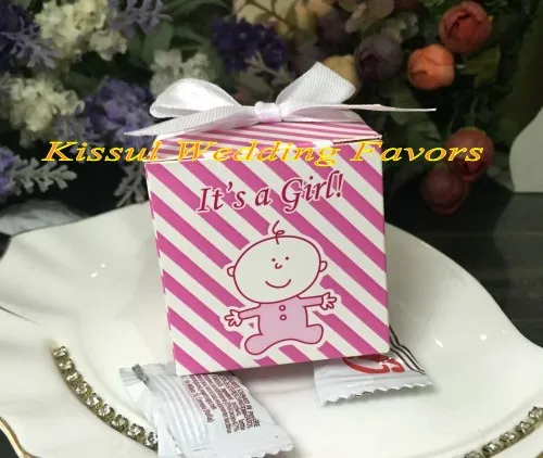 (100 шт./лот) новейшая удивительная коробка для детского душа Oh Baby it's a girl baby