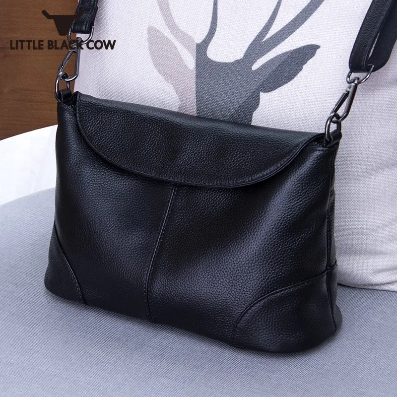 

New Black Genuine Leather Ladies Bag Fashion Small Crossbody Bags For Women Shoulder Bag Luxury Female Casual Tote Bags Handbags