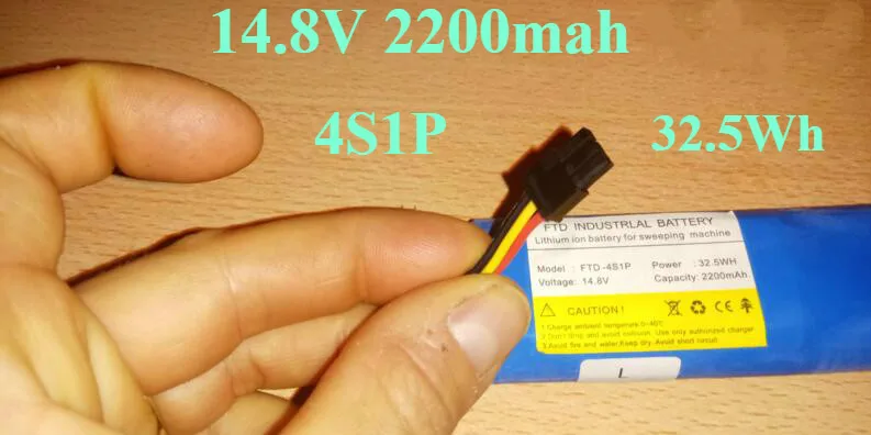 Литиевая 14 8 В 2200 мАч аккумуляторной батареи 4S1P 18650 для уборочная машина CEN546
