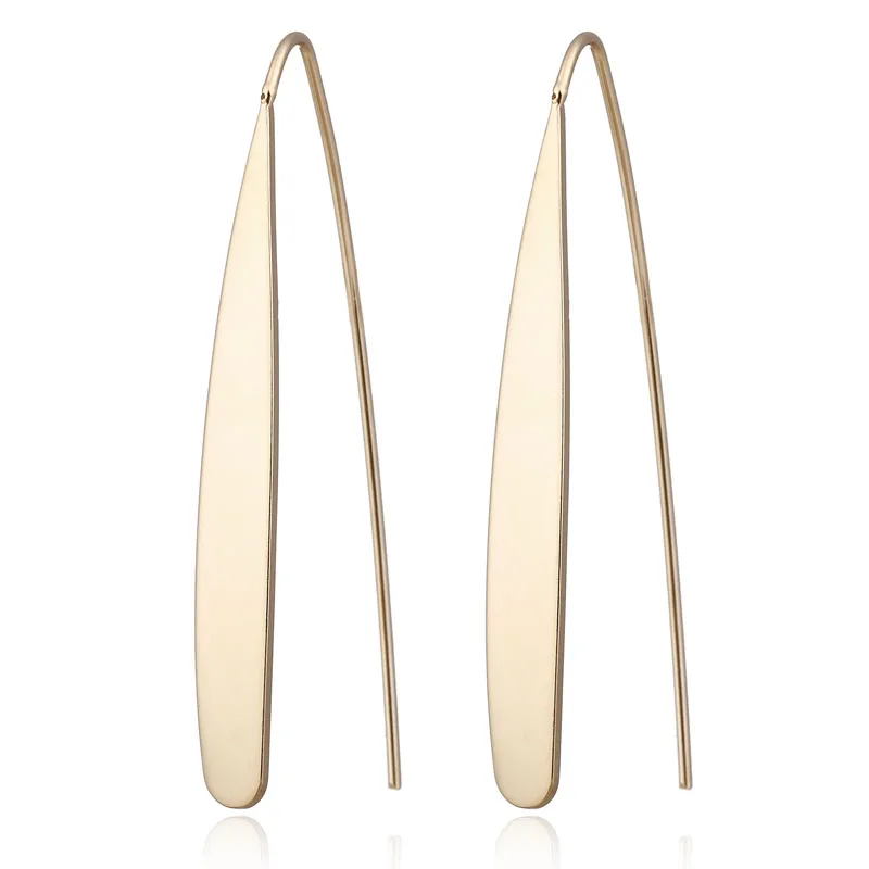 YAOLOGE Fashion Boho Gold Silver Color Leaf Long Earrings For Women Jewelry Prevent Allergy Wedding Engagement Party | Украшения и