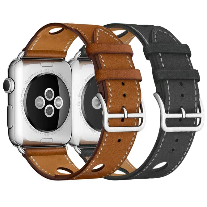 Высококачественная кожаная Петля для iWatch 40 мм 44 мм спортивный ремешок для Apple watch 42 мм 38 мм Серия 1 2 3 4 5