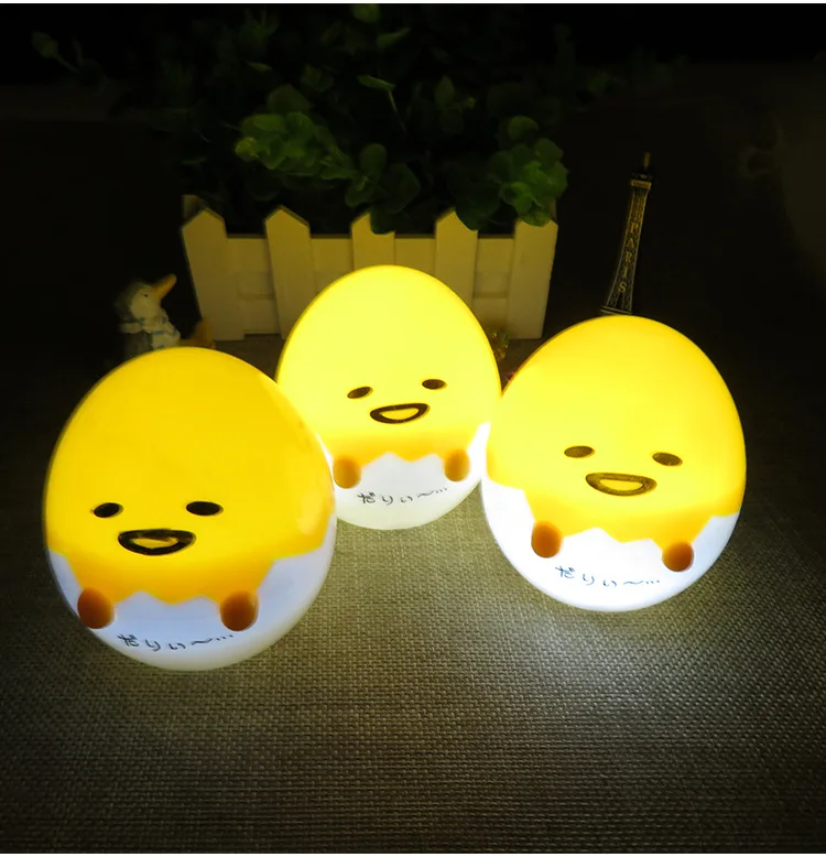 Новинка питается от батареи светодиод желток Night Light Симпатичные Яйцо лампа