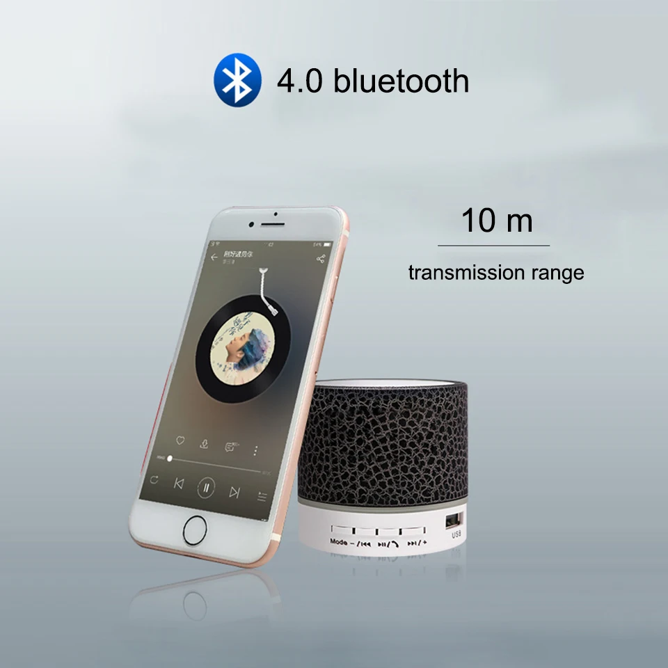 Беспроводные динамики bluetooth с sd-картой светодиодный переносной гриль сетка динамик для Xiaomi Redmi; Huawei Honor ноутбук мобильный
