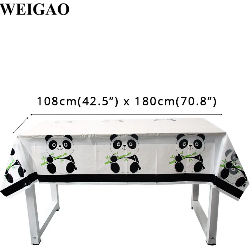 tablecloth Cyuan Panda вечерние украшения животные панда бумажная тарелка на день рождения чашка баннер детский душ День Рождения украшения Детские цифры воздушные шары - Цвет: tablecloth