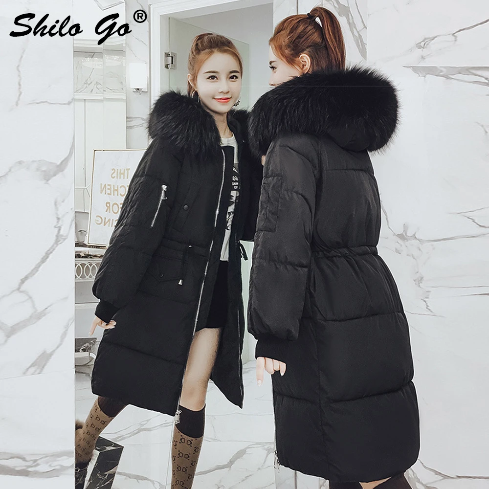 Шикарная уличная одежда SHILO GO в Корейском стиле женские парки с меховым