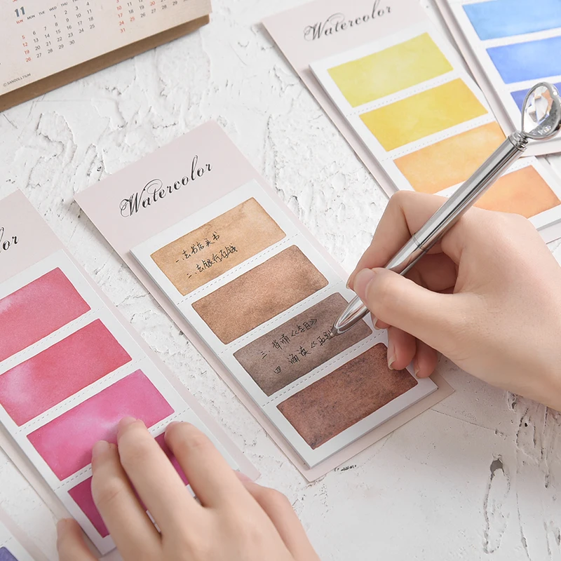 Набор водных стикеров для заметок 6 шт. мини Стикеры цветные наклейки