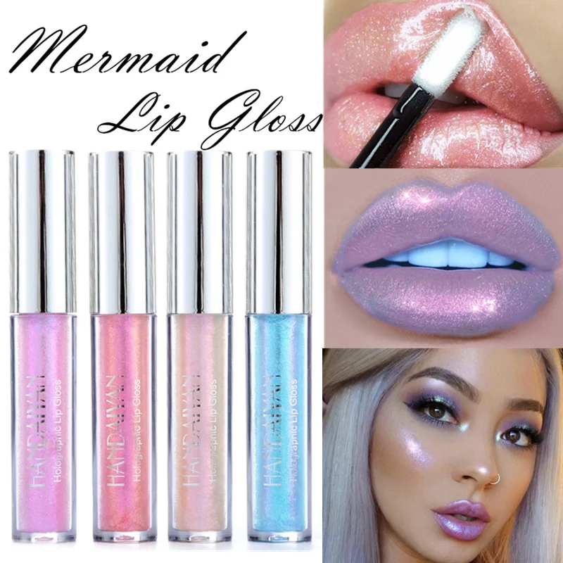 

Glitter Liquid Lipstick Lip Plumper Gloss Crystal Glow Laser Holographic Lipsticks Mermaid Pigment Shiny Lipgloss Tube Makeup