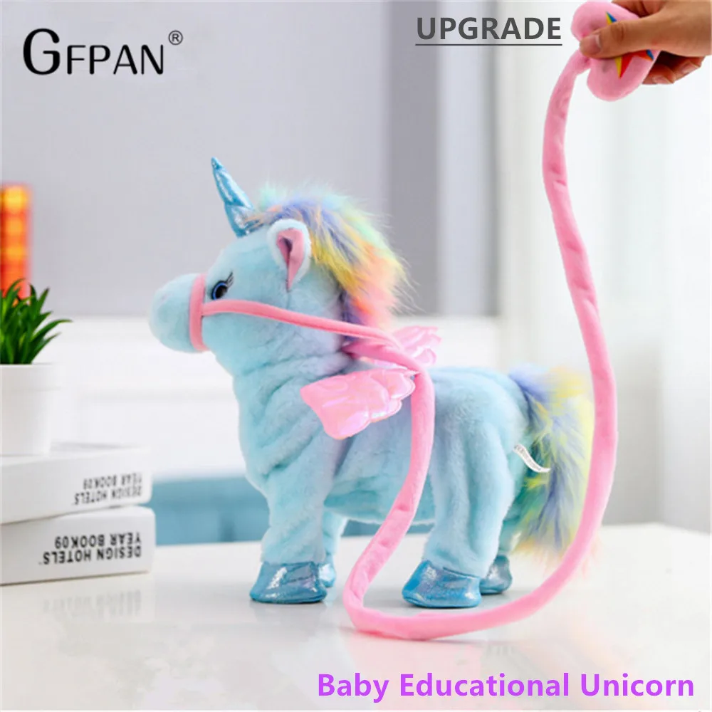 1pc 35cm Walking Unicorn Plush &amp Stuffed Animal Electronic Music Toys For Children Funny Christmas Gifts | Игрушки и хобби