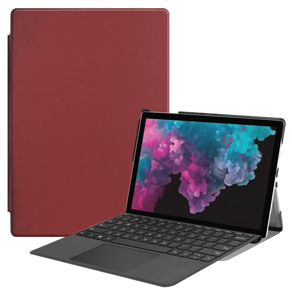 Чехол подставка в виде книжки для Microsoft Surface Pro 6 2018/Pro 5 2017/Pro 4 12 3 защитный чехол/кожа