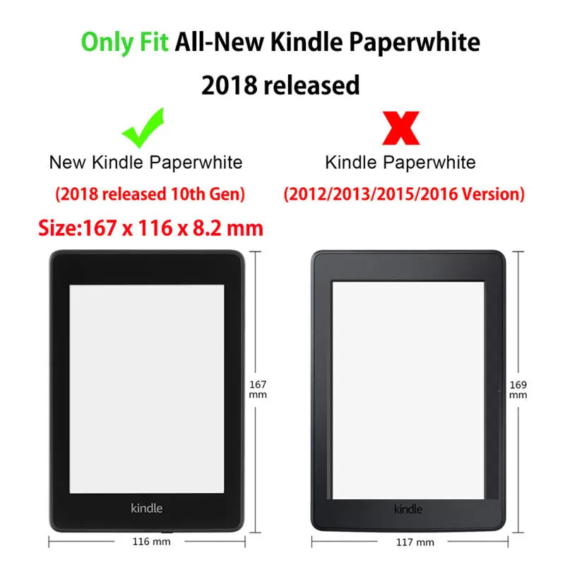 Кожаный флип-чехол для Amazon All-New Kindle Paperwhite 2018 выпущенный смарт-чехол Funda 4 10-го