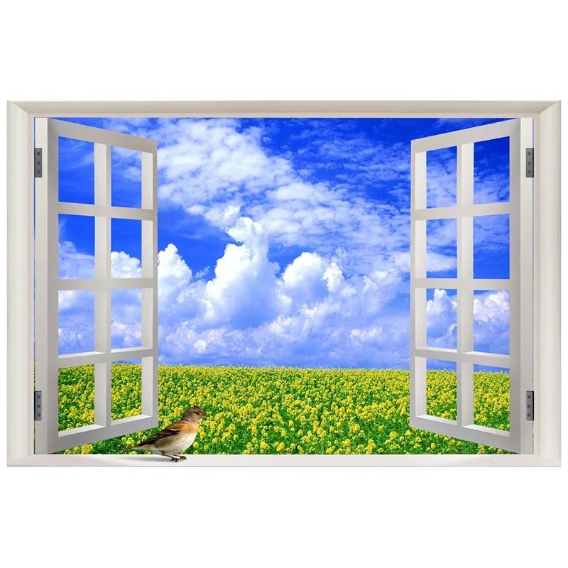 

5D DIY Full Square Drill Diamond Painting Scenery Flower Window Outside 3d Mosaic Diamant Embroidery Wedding Room Decoration