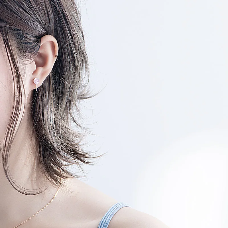 Женские серебряные серьги-гвоздики Lidavi красивые в форме конфет маленькие серьги