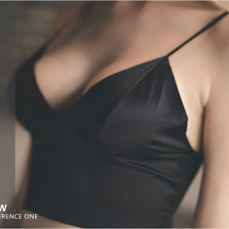 Женский укороченный топ Майка без косточек нижнее белье с бюстгальтером и