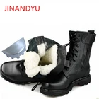 Мужские военные ботинки, из натуральной шерсти, со стальным носком, зимние, рабочие ботинки из натуральной кожи, ковбойские, тактические, зимние ботинки