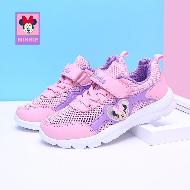 Disney children's casual shoes Minnie spring summer boys girls mesh breathable sneaker for kids size 31-37 | Детская одежда и