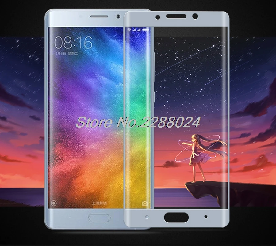 9H 3D изогнутое закаленное стекло с полным покрытием для Xiaomi Note 2 Защитное экрана