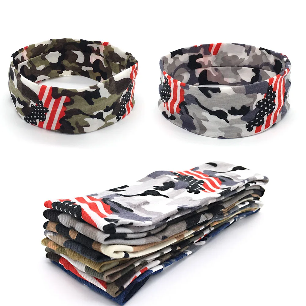 1 шт. спортивная лента для волос при занятиях йогой камуфляжная эластичная