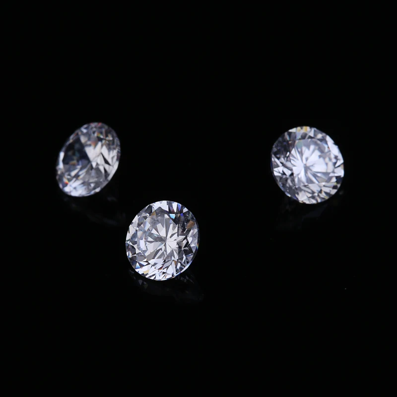 Сердца и стрелы 1 мм 12 AAA класс белый прозрачный Круглый Кубический Цирконий Камни