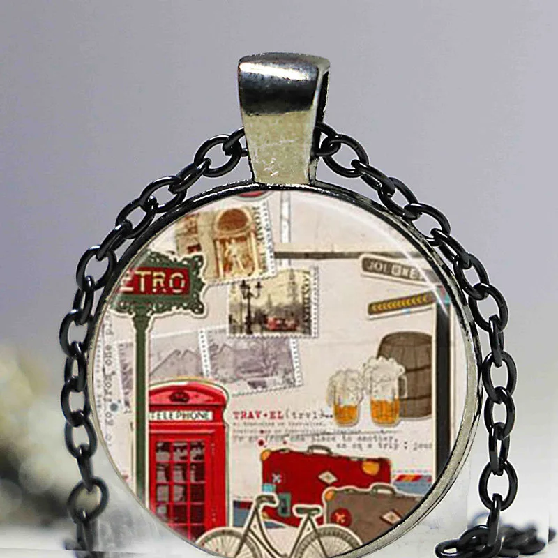 Подвеска Путешествие ожерелье красная телефонная будка Лондон Англия