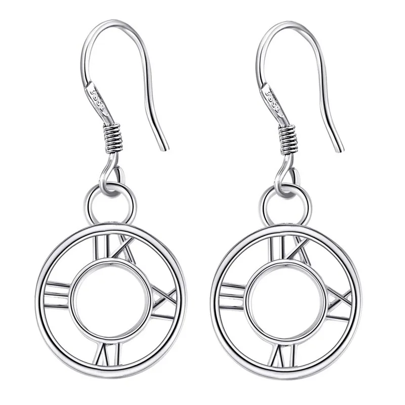 Изящные Ювелирные изделия Круглые висячие серьги винтажные римские с цифрами