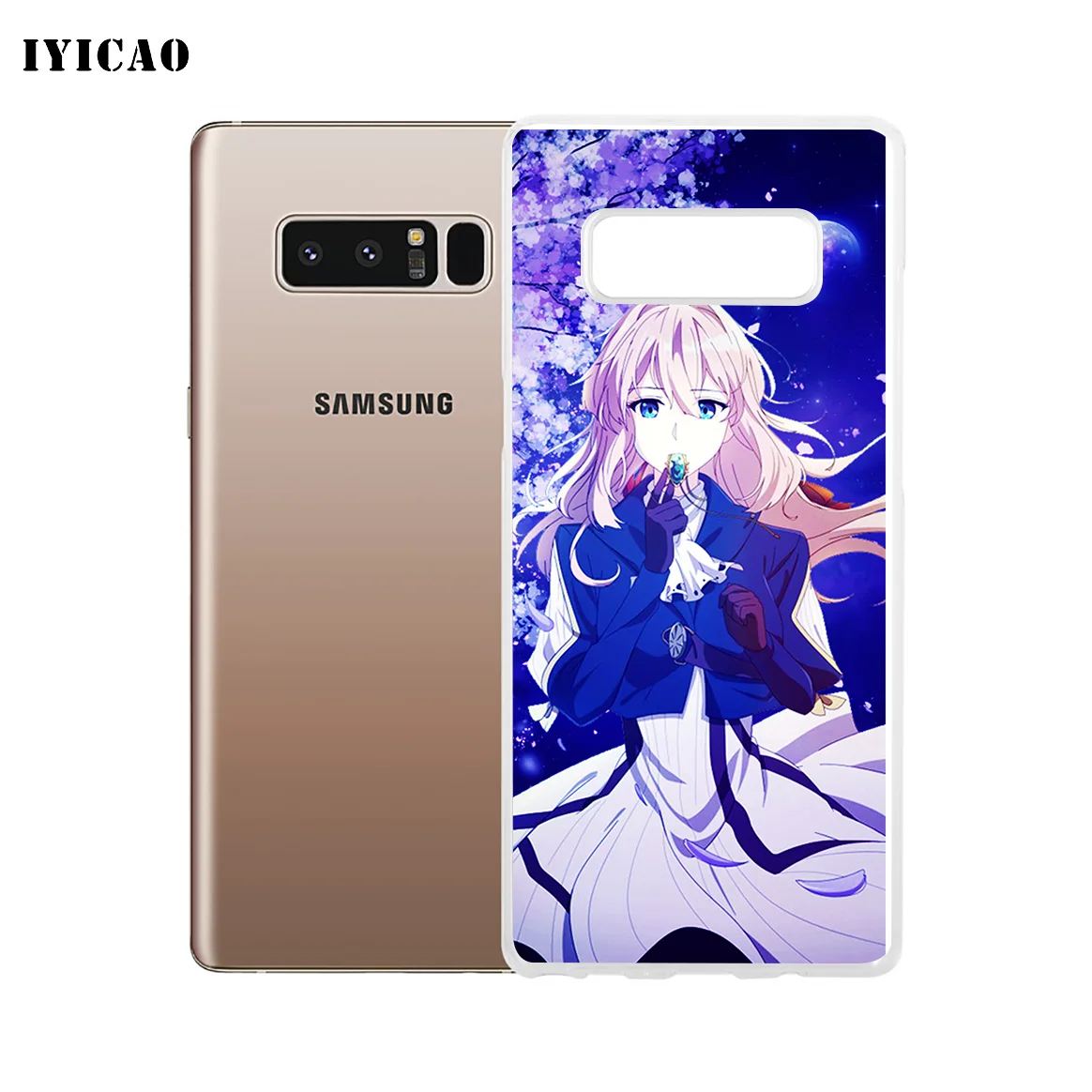 IYICAO фиолетовый мягкий силиконовый чехол для телефона Evergarden Samsung A5 A6 Plus A7 A8 A9 J3 J5 J7