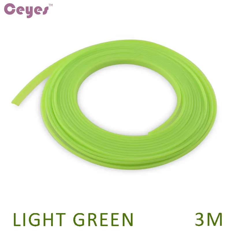 Light Green Ceyes 3 м автомобильный Стайлинг DIY внутренняя отделка резьба тип вставки воздуха на выходе приборной панели украшения полосы аксессуары для автомобиля-Стайлинг - Название цвета: Light Green