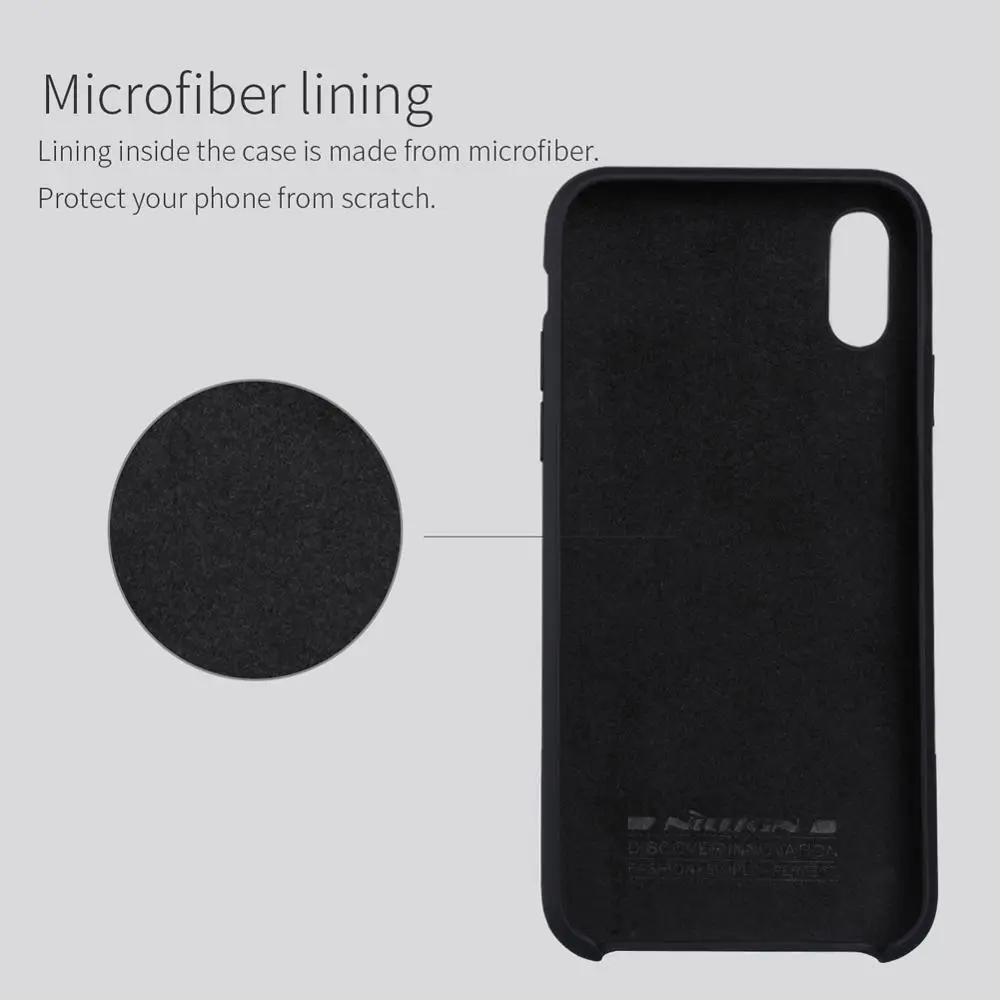 NILLKIN Бренд Flex Pure Silicon Conque Case Soft Liquid Smooth Silicone Rubber Shell Back Cover Protective Bag Для iPhone X