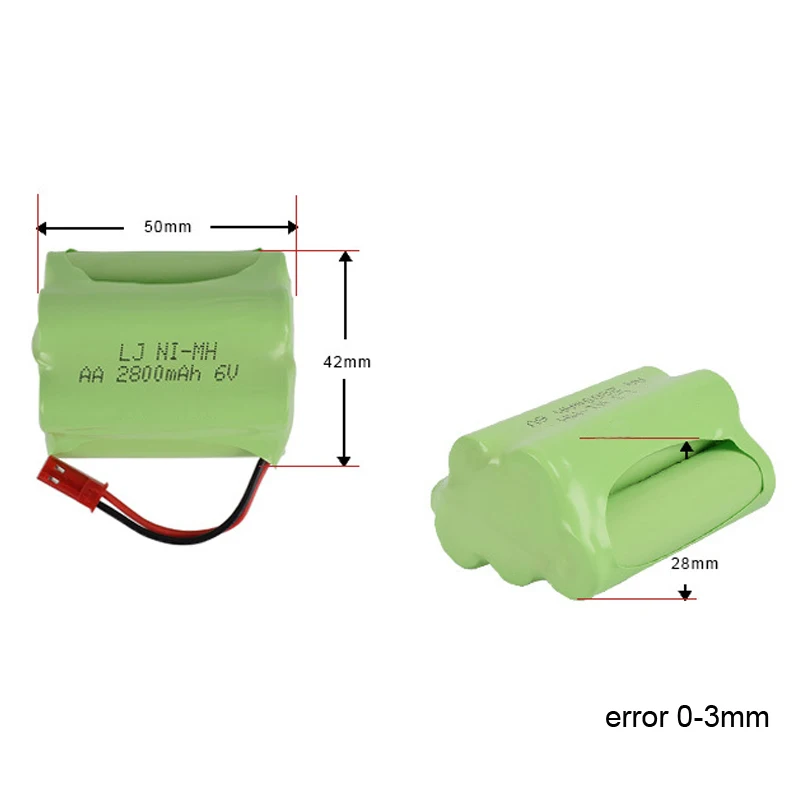 6v 2800mah NIMH батарея с USB зарядным устройством ni mh батарейный блок для RC игрушечного