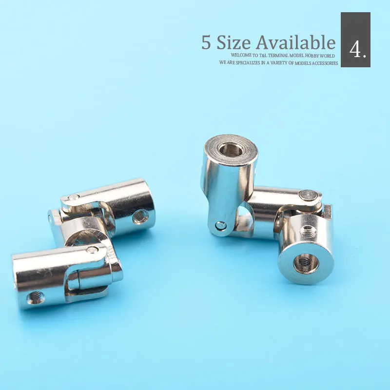 Металлическое карданные шарниры для RC-моделей - универсальные, двойные, размерами 4*4мм/5*5мм/6*6мм/8*8мм/10*10мм, с винтами M3/M4.