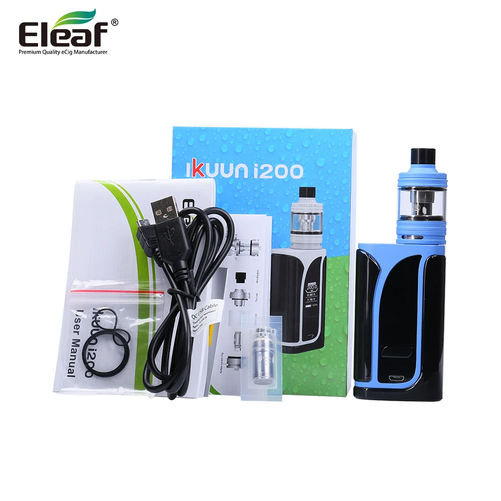 Стартовый набор Eleaf iKuun I200 100% оригинал 200 Вт с атомайзером Melo 4 емкость 2 мл/4 5 мл мод