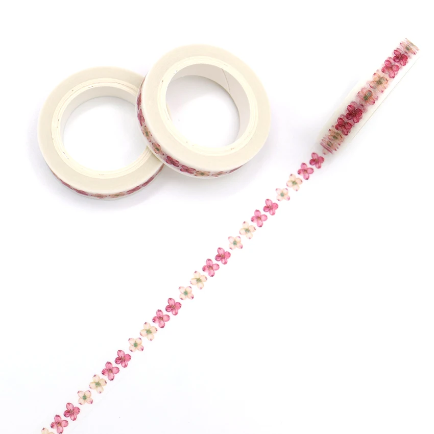 

7m*8mm Watercolor Flower Washi Tape Creativity Diy Diary Decoration Masking Tape Kawaii Stationery Scrapbooking Sticker Tape