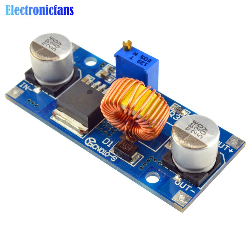 5A DC-DC Step Down Adjustable Power Supply Module Lithium Charger XL4015 4~38V 96% DC Step-Down | Электронные компоненты и