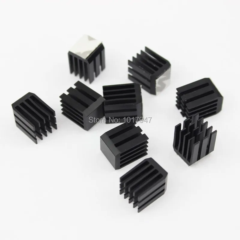 50 шт./партия черный 9 мм x 12 чип радиатор алюминиевый радиатор|aluminum heatsink|radiator aluminum
