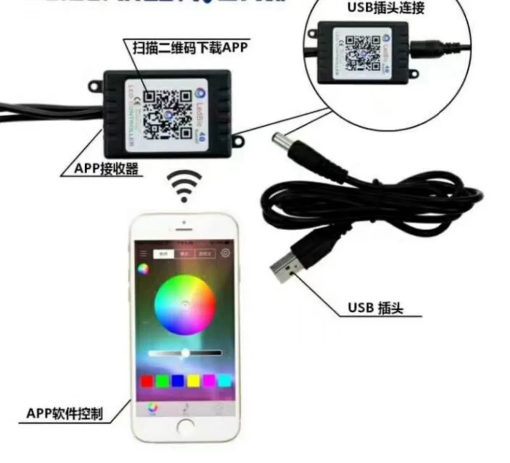 4 шт. RGB X 9LED 5050 Универсальный беспроводной пульт дистанционного управления для