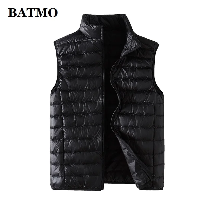 BATMO 2019 new arrival autumn high quality 80% white duck down jackets men's thin Down jacket vest men F77 | Мужская одежда