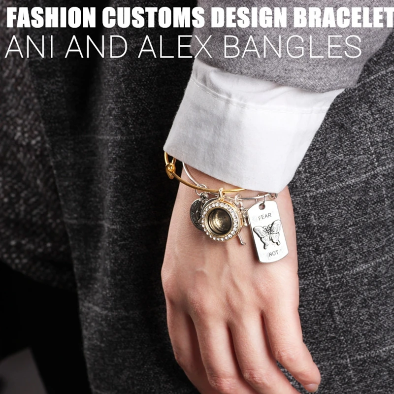 5PCS Mixed Color Full Rhinestone Round Floating Charms Alloy Locket Bracelets Bangles | Украшения и аксессуары