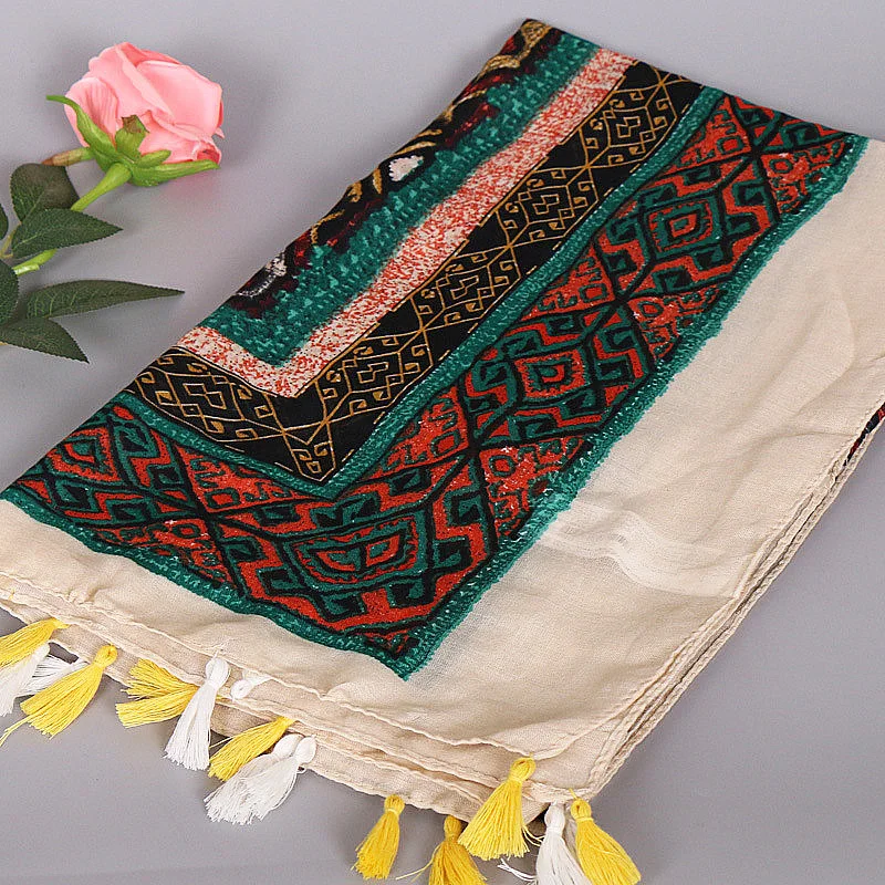 Любой 3 шт. Бесплатная доставка Для женщин Мягкий шарф шаль Хиджаб кисточкой