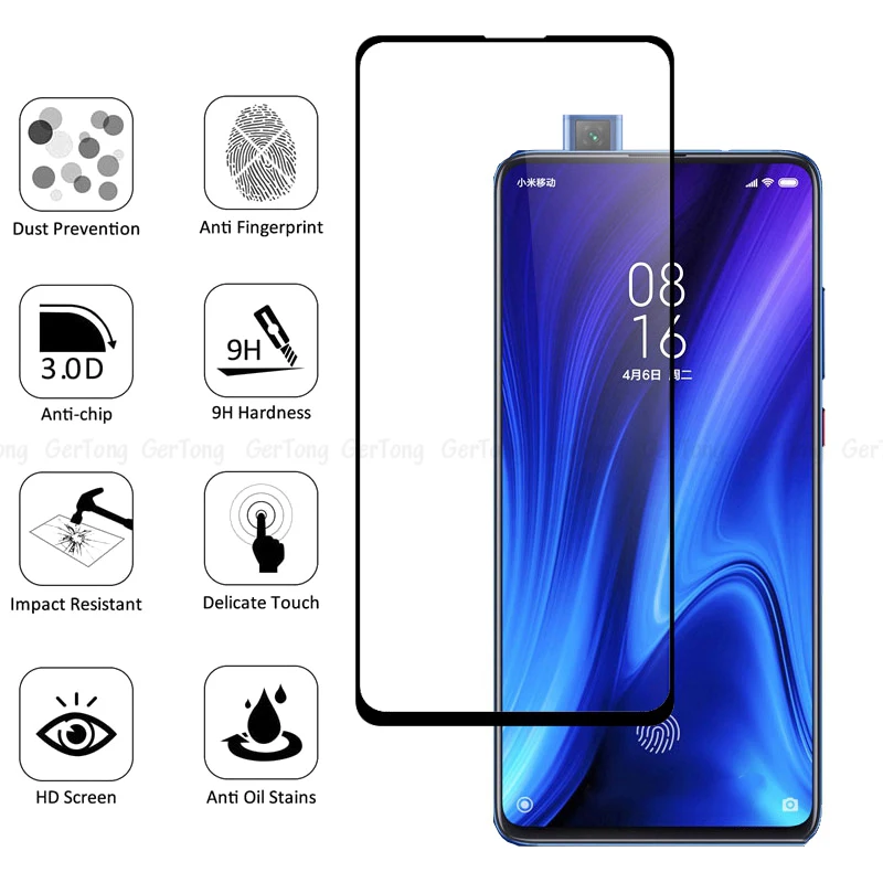 Стеклянная пленка Gertong с полным покрытием для Xiaomi Redmi K20 Pro закаленное стекло Mi 9T