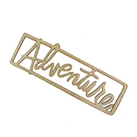 50pcs Happymems деревянные буквы 12or50 шт/Лот Приключения поделки из натурального дерева Ремесло винтажный шпон Скрапбукинг простые украшения для дома - Цвет: 50pcs