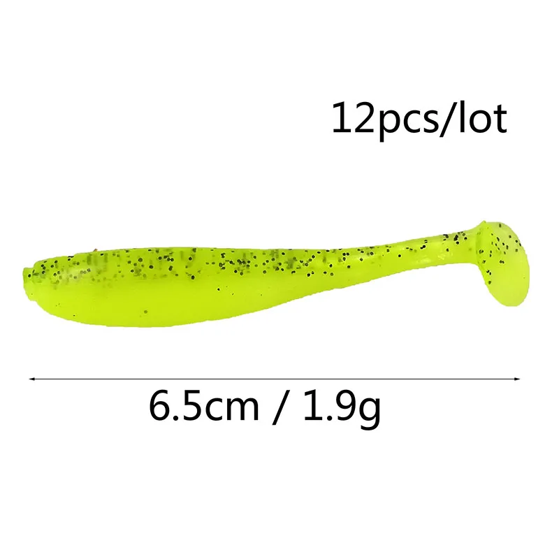 OUTKIT 12 шт./лот 6 5 см/1 9 г рыболовные приманки наживки легко Swimbait Мягкая силиконовая
