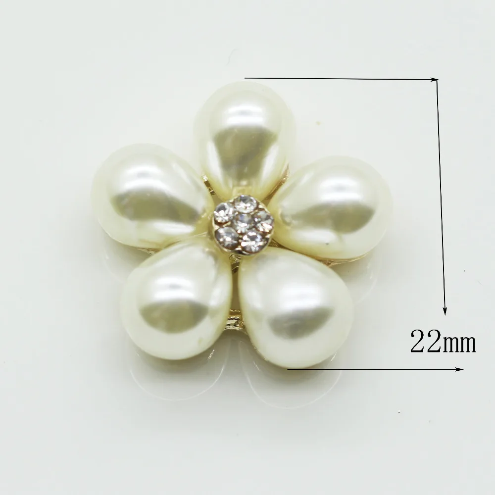 Модные жемчужные стразы цвета слоновой кости 10 шт. 22 мм металлическое украшение