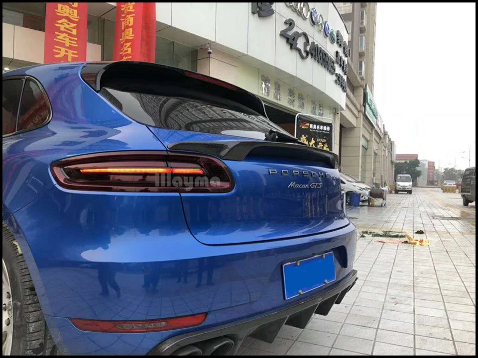 Средний спойлер из углеродного волокна для Porsche Macan turbo GTS 2,0 t 3,0 t 3,6 t- год Macan FRP задний спойлер на багажник Mid крыло спойлер