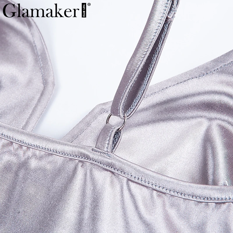 Glamaker, атласное облегающее красное праздничное платье, женское сексуальное летнее Элегантное короткое платье, женские черные вечерние клубные платья, Пляжное Платье для девушек