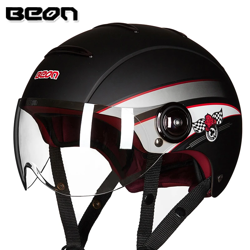 BEON скутер мото rcycle шлем половина лица винтажный Casco Moto cicleta Capacete шлемы Vespa