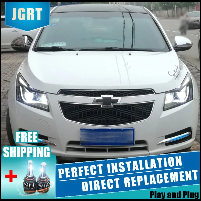 2 шт. светодиодный ные фары для Chevrolet Cruze 2009-2014 льные светодиодные двойные