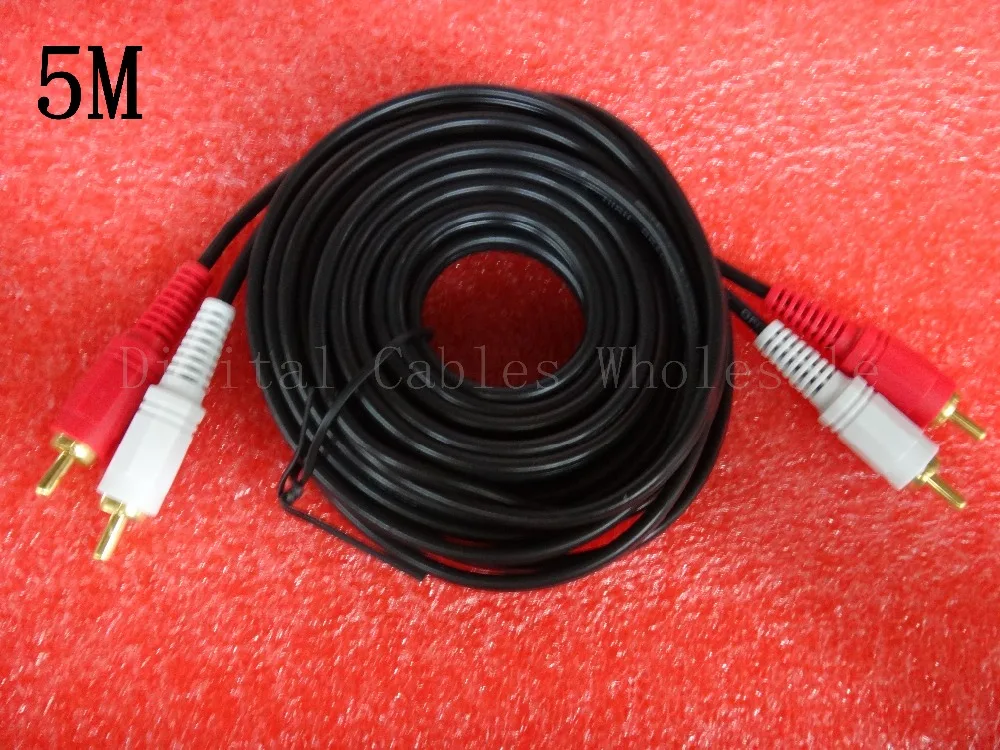 Оптовая продажа 2RCA штекер мужской аудио видео Расширенный av кабель шнур для DVD HDTV